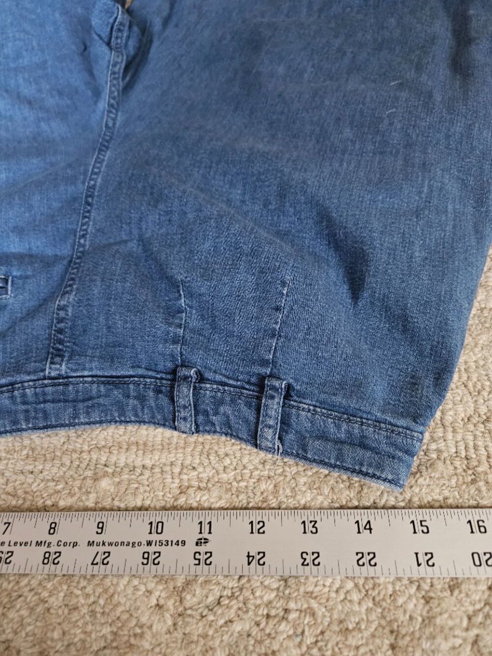 GAP x Doen Denim Trouser Pants Jeans 31 / 12 Blue Raw Hem Flowy Wide Leg - Picture 7 of 13